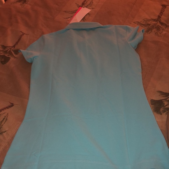 NWT Lilly Pulitzer Meredith Luxletic Short Sleeve Polo Bali Blue. Size xs. - Picture 8 of 10